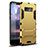 Silikon Hülle Handyhülle und Kunststoff Schutzhülle Tasche mit Ständer für Samsung Galaxy Note 8 Duos N950F Gold