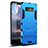 Silikon Hülle Handyhülle und Kunststoff Schutzhülle Tasche mit Ständer für Samsung Galaxy Note 8 Duos N950F Hellblau