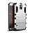 Silikon Hülle Handyhülle und Kunststoff Schutzhülle Tasche mit Ständer für Samsung Galaxy S5 G900F G903F Weiß