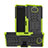 Silikon Hülle Handyhülle und Kunststoff Schutzhülle Tasche mit Ständer für Sony Xperia 10 Grün