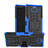 Silikon Hülle Handyhülle und Kunststoff Schutzhülle Tasche mit Ständer für Sony Xperia 10 Plus Blau