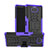 Silikon Hülle Handyhülle und Kunststoff Schutzhülle Tasche mit Ständer für Sony Xperia 10 Plus Violett
