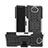 Silikon Hülle Handyhülle und Kunststoff Schutzhülle Tasche mit Ständer für Sony Xperia 10 Plus Weiß