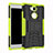 Silikon Hülle Handyhülle und Kunststoff Schutzhülle Tasche mit Ständer für Sony Xperia L2 Grün