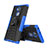 Silikon Hülle Handyhülle und Kunststoff Schutzhülle Tasche mit Ständer für Sony Xperia XA2 Blau