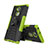 Silikon Hülle Handyhülle und Kunststoff Schutzhülle Tasche mit Ständer für Sony Xperia XA2 Plus Grün