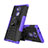 Silikon Hülle Handyhülle und Kunststoff Schutzhülle Tasche mit Ständer für Sony Xperia XA2 Plus Violett