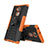 Silikon Hülle Handyhülle und Kunststoff Schutzhülle Tasche mit Ständer für Sony Xperia XA2 Ultra Orange