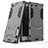 Silikon Hülle Handyhülle und Kunststoff Schutzhülle Tasche mit Ständer für Sony Xperia XZ1 Compact
