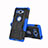 Silikon Hülle Handyhülle und Kunststoff Schutzhülle Tasche mit Ständer für Sony Xperia XZ2 Compact Blau