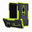 Silikon Hülle Handyhülle und Kunststoff Schutzhülle Tasche mit Ständer für Sony Xperia XZ2 Premium Grün