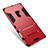Silikon Hülle Handyhülle und Kunststoff Schutzhülle Tasche mit Ständer für Xiaomi Mi Mix Rot