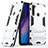 Silikon Hülle Handyhülle und Kunststoff Schutzhülle Tasche mit Ständer für Xiaomi Redmi Note 8