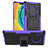 Silikon Hülle Handyhülle und Kunststoff Schutzhülle Tasche mit Ständer R01 für Huawei Mate 30 5G Violett