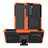 Silikon Hülle Handyhülle und Kunststoff Schutzhülle Tasche mit Ständer R01 für Huawei P40 Orange