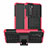 Silikon Hülle Handyhülle und Kunststoff Schutzhülle Tasche mit Ständer R01 für Huawei P40 Rosa