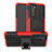 Silikon Hülle Handyhülle und Kunststoff Schutzhülle Tasche mit Ständer R01 für Huawei P40 Rot