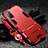 Silikon Hülle Handyhülle und Kunststoff Schutzhülle Tasche mit Ständer R01 für Oppo Reno4 Pro 5G Rot