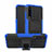 Silikon Hülle Handyhülle und Kunststoff Schutzhülle Tasche mit Ständer R01 für Samsung Galaxy A90 5G Blau