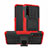Silikon Hülle Handyhülle und Kunststoff Schutzhülle Tasche mit Ständer R01 für Samsung Galaxy A90 5G Rot