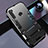 Silikon Hülle Handyhülle und Kunststoff Schutzhülle Tasche mit Ständer R01 für Xiaomi Redmi Note 8T Schwarz
