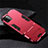 Silikon Hülle Handyhülle und Kunststoff Schutzhülle Tasche mit Ständer R02 für Apple iPhone 11 Pro Max Rot