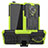 Silikon Hülle Handyhülle und Kunststoff Schutzhülle Tasche mit Ständer R02 für Xiaomi Poco F2 Pro Grün