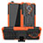 Silikon Hülle Handyhülle und Kunststoff Schutzhülle Tasche mit Ständer R02 für Xiaomi Poco F2 Pro Orange