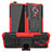Silikon Hülle Handyhülle und Kunststoff Schutzhülle Tasche mit Ständer R02 für Xiaomi Poco F2 Pro Rot
