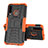Silikon Hülle Handyhülle und Kunststoff Schutzhülle Tasche mit Ständer R03 für Huawei Honor 20 Lite Orange