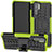 Silikon Hülle Handyhülle und Kunststoff Schutzhülle Tasche mit Ständer R03 für Huawei P30 Pro Grün