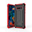 Silikon Hülle Handyhülle und Kunststoff Schutzhülle Tasche mit Ständer T01 für Samsung Galaxy S10e Rot und Schwarz