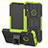 Silikon Hülle Handyhülle und Kunststoff Schutzhülle Tasche mit Ständer Z01 für Huawei Honor 8A Grün
