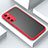 Silikon Hülle Handyhülle und Kunststoff Schutzhülle Tasche N02 für Huawei P40 Rot