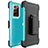 Silikon Hülle Handyhülle und Kunststoff Schutzhülle Tasche N04 für Samsung Galaxy Note 20 Ultra 5G Hellblau