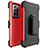 Silikon Hülle Handyhülle und Kunststoff Schutzhülle Tasche N04 für Samsung Galaxy Note 20 Ultra 5G Rot