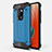 Silikon Hülle Handyhülle und Kunststoff Schutzhülle Tasche R01 für Huawei Mate 20 Hellblau