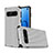 Silikon Hülle Handyhülle und Kunststoff Schutzhülle Tasche U01 für Samsung Galaxy S10 5G Silber