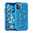 Silikon Hülle Handyhülle und Kunststoff Schutzhülle Tasche Vorder und Rückseite 360 Grad Bling-Bling für Apple iPhone 11 Pro Blau