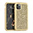 Silikon Hülle Handyhülle und Kunststoff Schutzhülle Tasche Vorder und Rückseite 360 Grad Bling-Bling für Apple iPhone 11 Pro Max Gold