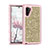 Silikon Hülle Handyhülle und Kunststoff Schutzhülle Tasche Vorder und Rückseite 360 Grad Bling-Bling für Samsung Galaxy Note 10 5G Rosa