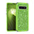 Silikon Hülle Handyhülle und Kunststoff Schutzhülle Tasche Vorder und Rückseite 360 Grad Bling-Bling für Samsung Galaxy S10 5G Grün