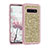 Silikon Hülle Handyhülle und Kunststoff Schutzhülle Tasche Vorder und Rückseite 360 Grad Bling-Bling für Samsung Galaxy S10 Plus Rosa