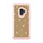 Silikon Hülle Handyhülle und Kunststoff Schutzhülle Tasche Vorder und Rückseite 360 Grad Bling-Bling für Samsung Galaxy S9 Rosa