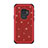 Silikon Hülle Handyhülle und Kunststoff Schutzhülle Tasche Vorder und Rückseite 360 Grad Bling-Bling für Samsung Galaxy S9 Rot