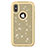 Silikon Hülle Handyhülle und Kunststoff Schutzhülle Tasche Vorder und Rückseite 360 Grad Bling-Bling U01 für Apple iPhone Xs