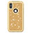 Silikon Hülle Handyhülle und Kunststoff Schutzhülle Tasche Vorder und Rückseite 360 Grad Bling-Bling U01 für Apple iPhone Xs Gold