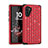 Silikon Hülle Handyhülle und Kunststoff Schutzhülle Tasche Vorder und Rückseite 360 Grad Bling-Bling U01 für Samsung Galaxy Note 10 5G Rot