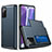 Silikon Hülle Handyhülle und Kunststoff Schutzhülle Tasche Vorder und Rückseite 360 Grad Ganzkörper N01 für Samsung Galaxy Note 20 5G Blau