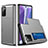 Silikon Hülle Handyhülle und Kunststoff Schutzhülle Tasche Vorder und Rückseite 360 Grad Ganzkörper N01 für Samsung Galaxy Note 20 5G Grau